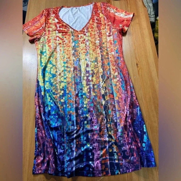 Women's  T Shirt Dress. Casual Summer Dress. - Picture 4 of 5